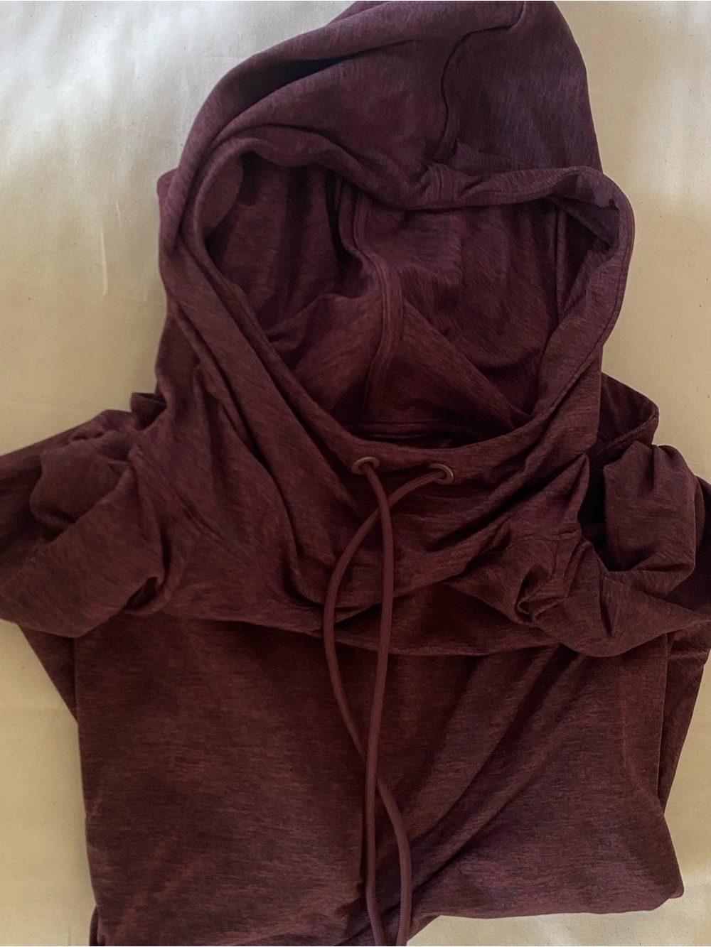 Athleta Heathered Wine Red Short Sleeve Top